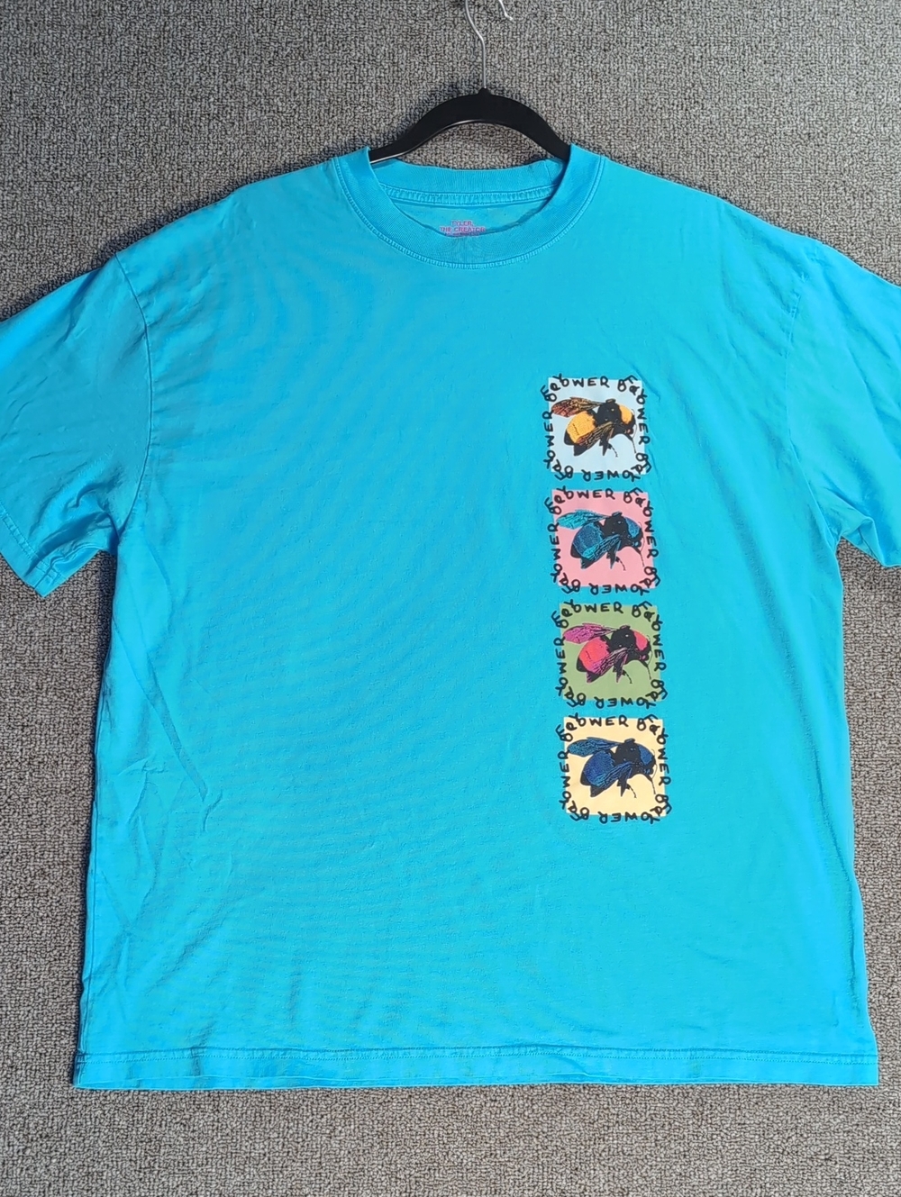 Golf Wang Tyler The Creator Flower Boy Album T-Shirt Size L Blue 100% Cotton